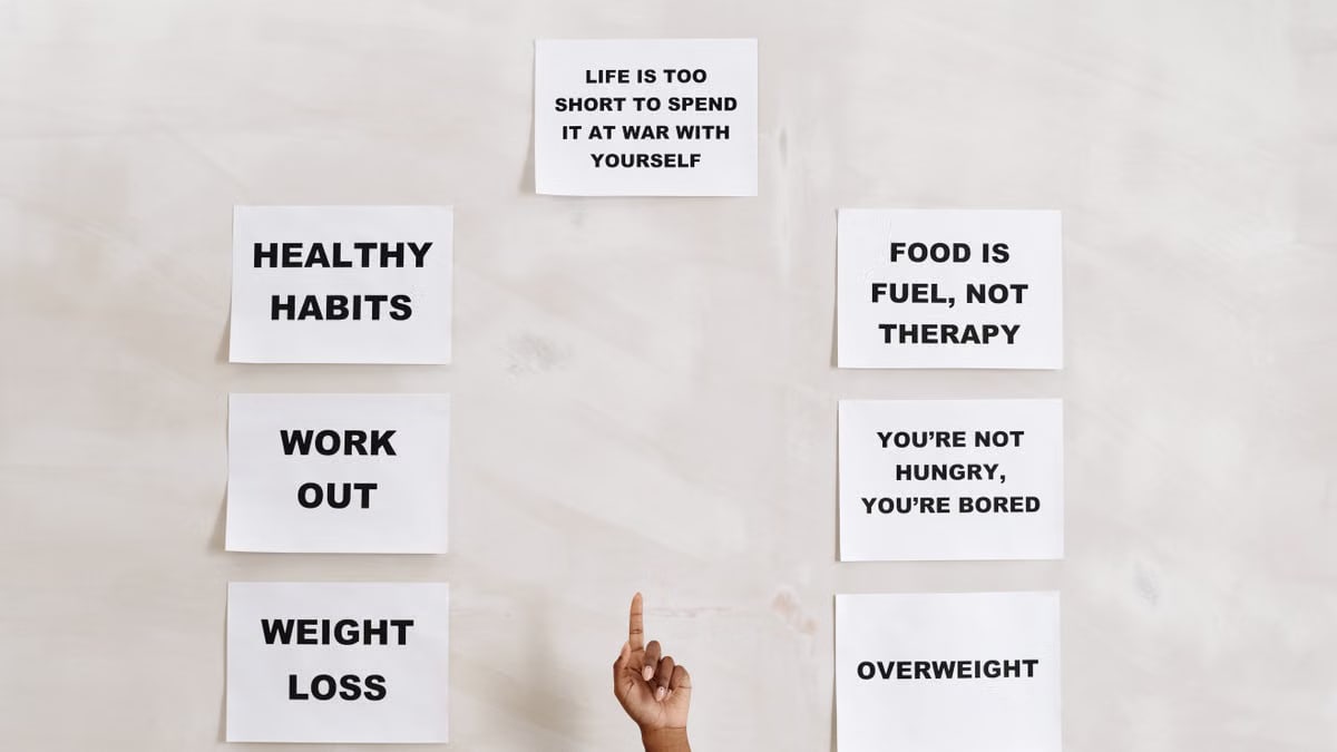 Inspiring quotes promoting a healthy lifestyle and fitness motivation.